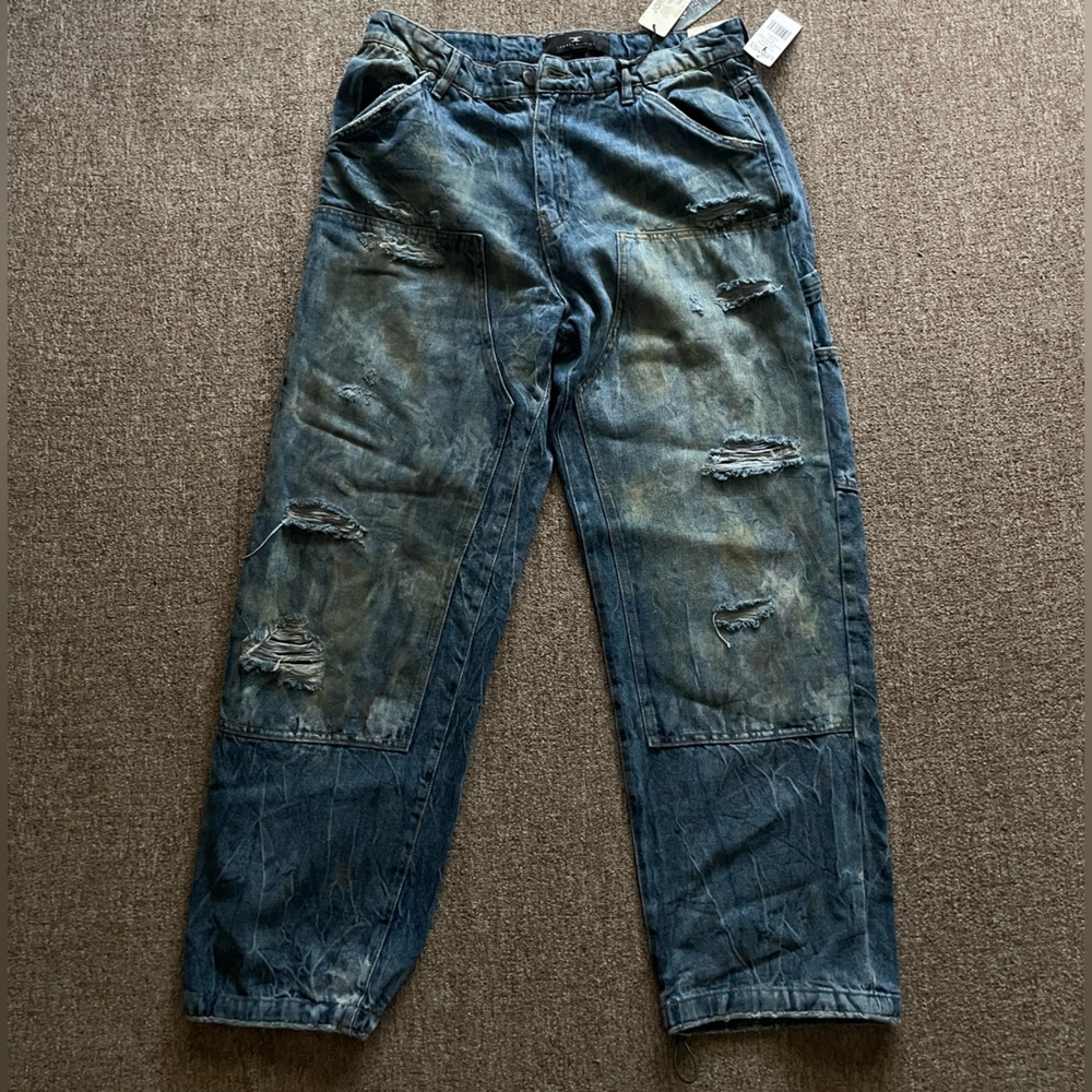 Jordan Craig, Landman Denim,Distressed Blue Jeans, size 34x32